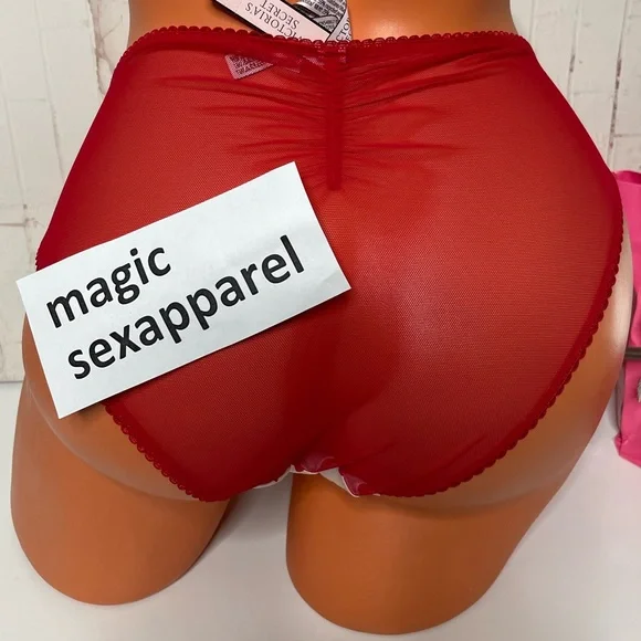 VS M XL DREAM ANGELS HEARTS SMOOTH CUT OUT CHEEKINI PANTY - Picture 2 of 2